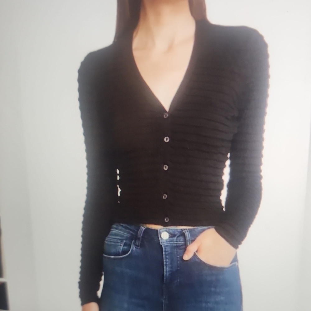 FRAME Pointelle Button-Up Women's Cardigan Size XS